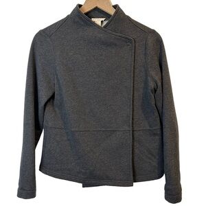 LOFT Women’s Gray Moto Cardigan Cotton Jacket Size XS